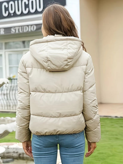 Kurze elegante warme Puffer-Winterjacke für Damen | Ideal für Herbst/Winter