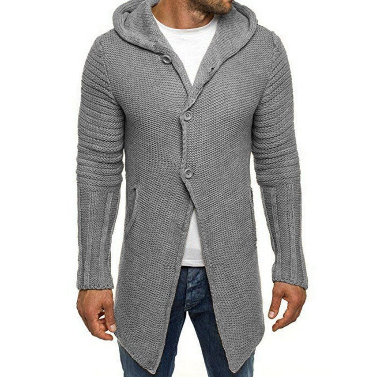 Ulrich - Lange Strickjacke mit Kapuze - Casual - Made for Comfort - Ideal für Herbst/Winter