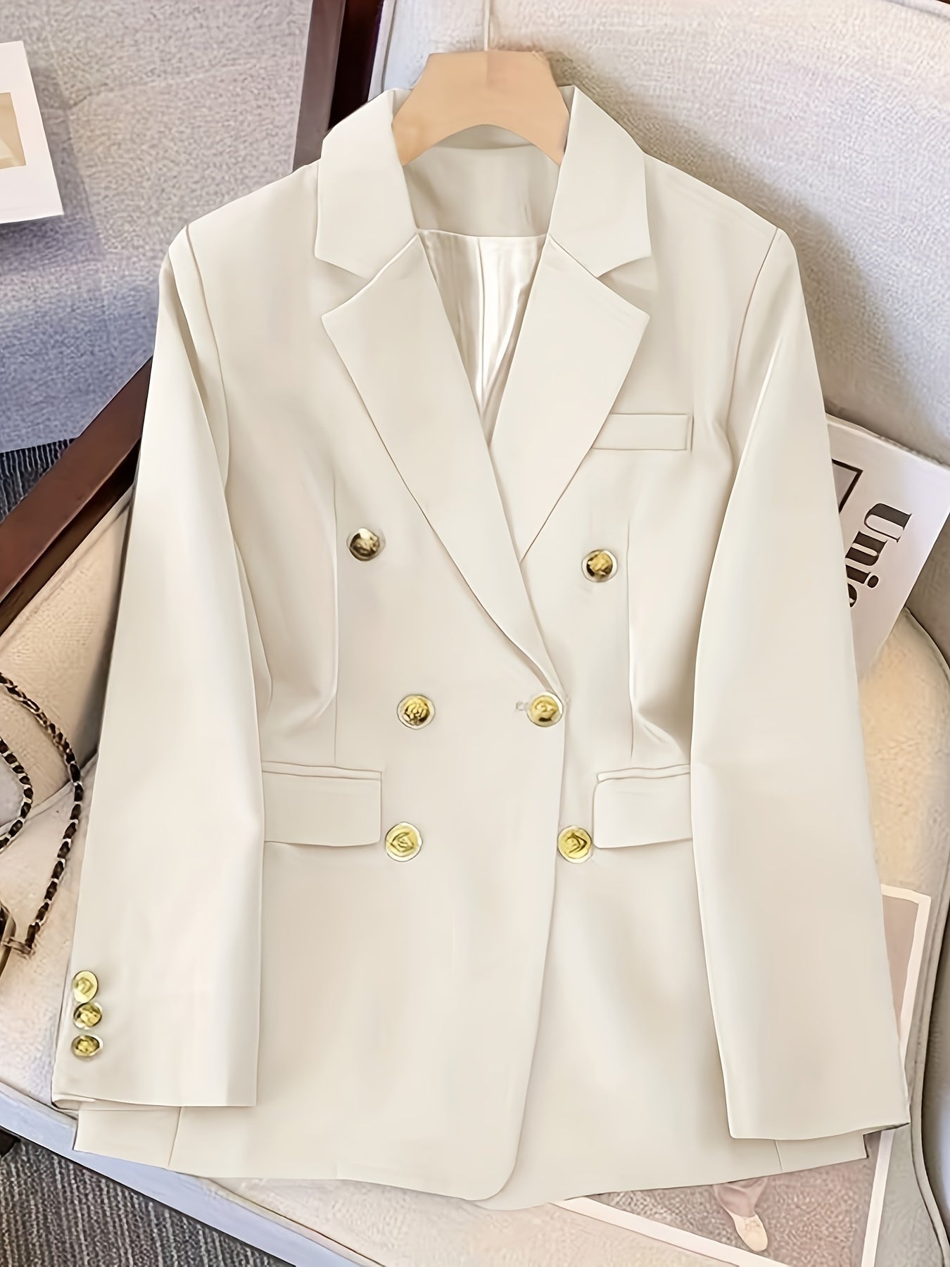 Elegante Business Blazer mit Goldenen Knöpfen in Slim Fit für Damen | Ideal für Alle Jahreszeiten