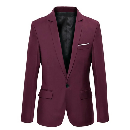 Lässiger Ein-Knopf Slim-Fit Blazer für Herren | Perfekt für alle Jahreszeiten