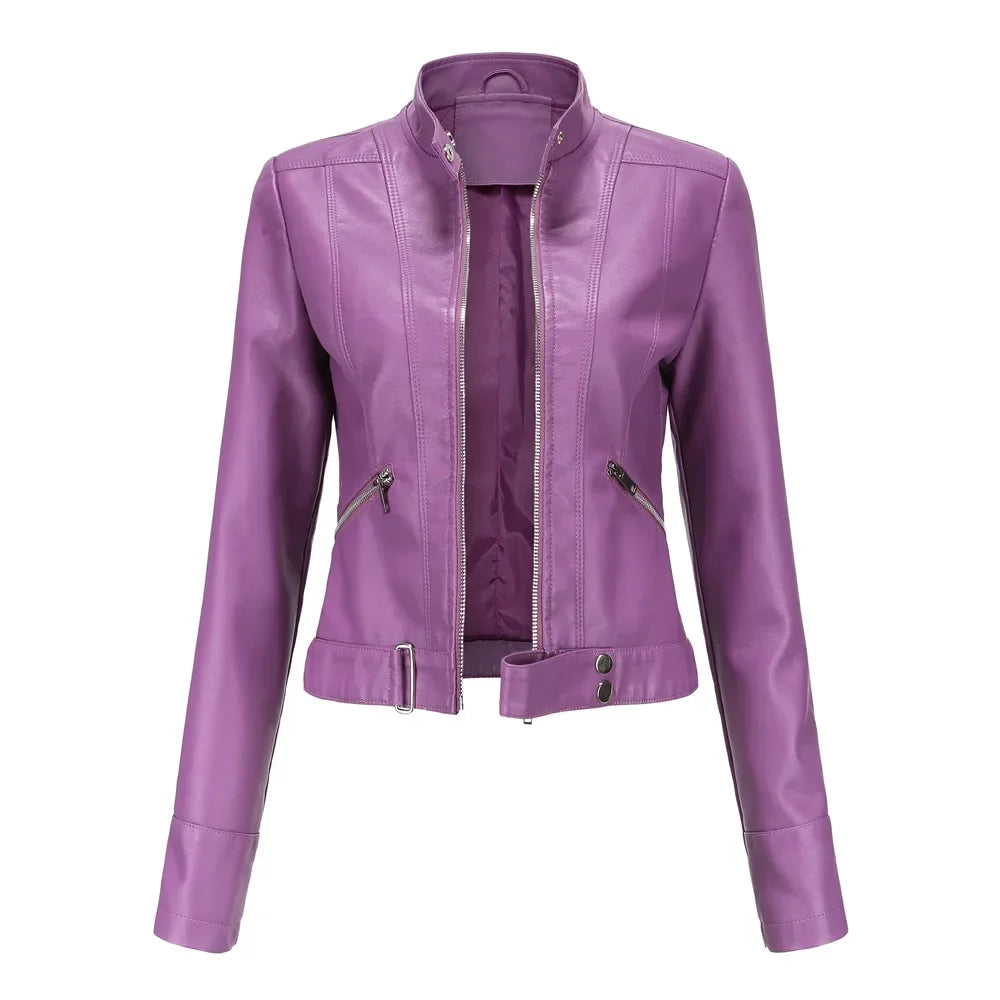 Vintage Elegante Lederjacke Biker für Damen | Perfekt für den Alltag