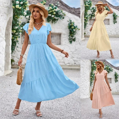 Lina - Langes Kleid - Chic - Leichtgewicht - Ideal für den Sommer