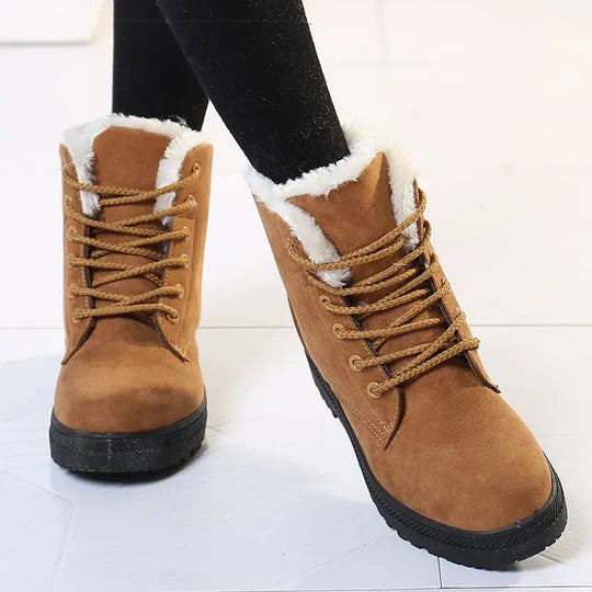 Casual Winter Stiefeletten Mit Wolle Für Damen | Perfekt für den Winter