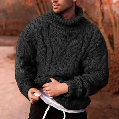 Strick Woll Rollkragenpullover für Herren | Ideal für Herbst/Winter