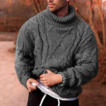 Strick Woll Rollkragenpullover für Herren | Ideal für Herbst/Winter