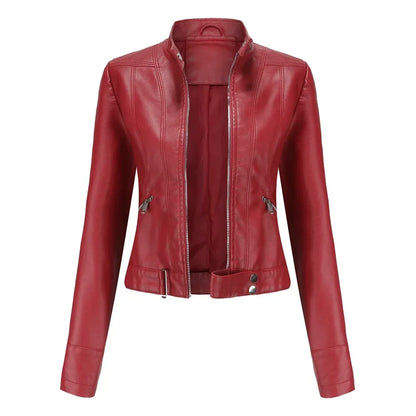 Vintage Elegante Lederjacke Biker für Damen | Perfekt für den Alltag