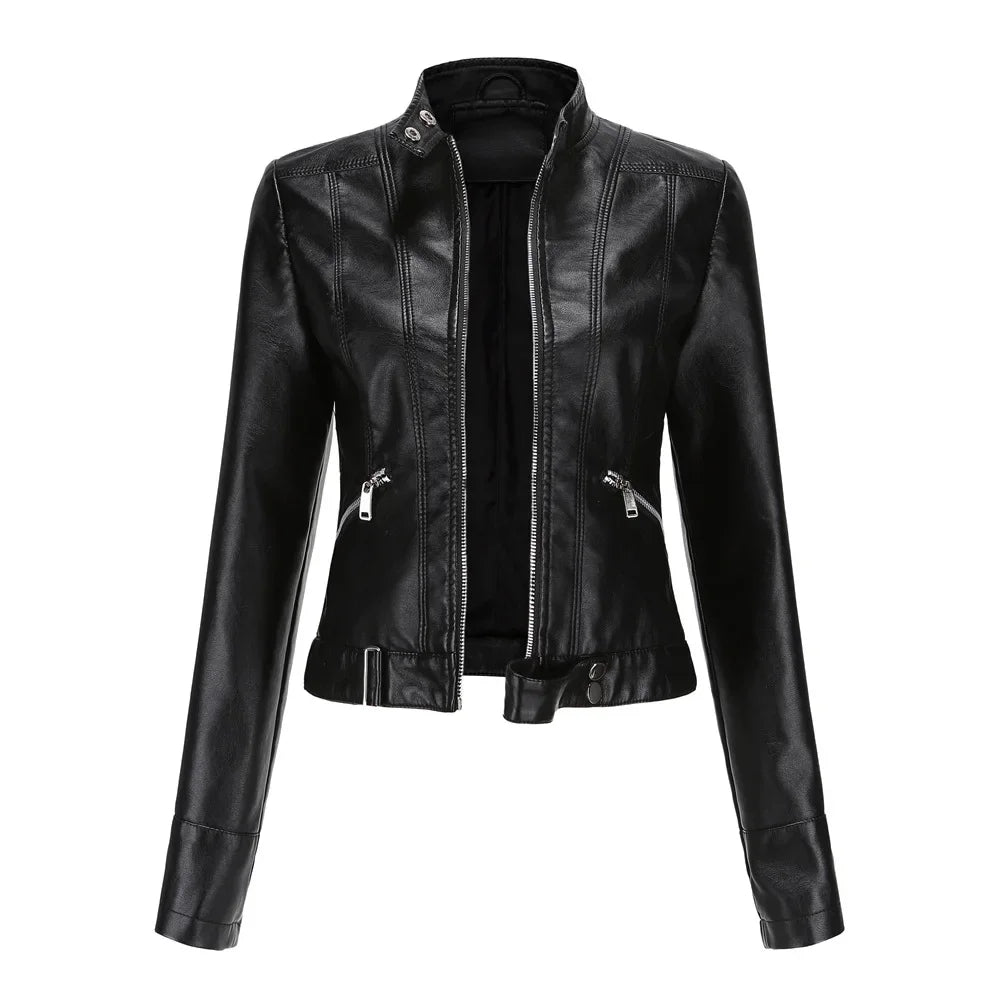 Vintage Elegante Lederjacke Biker für Damen | Perfekt für den Alltag