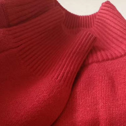 Lässiges Gestrickter Warmer Sweatshirt mit Plüschfutter für Damen | Ideal für Herbst/Winter