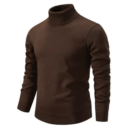 Lässiger Woll Rollkragenpullover in Uni für Herren | Ideal für Herbst/Winter