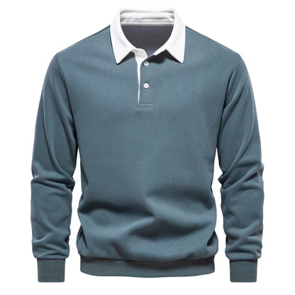 Stylisch Polo Pullover mit Knopfleiste für Herren | Ideal für Herbst/Winter