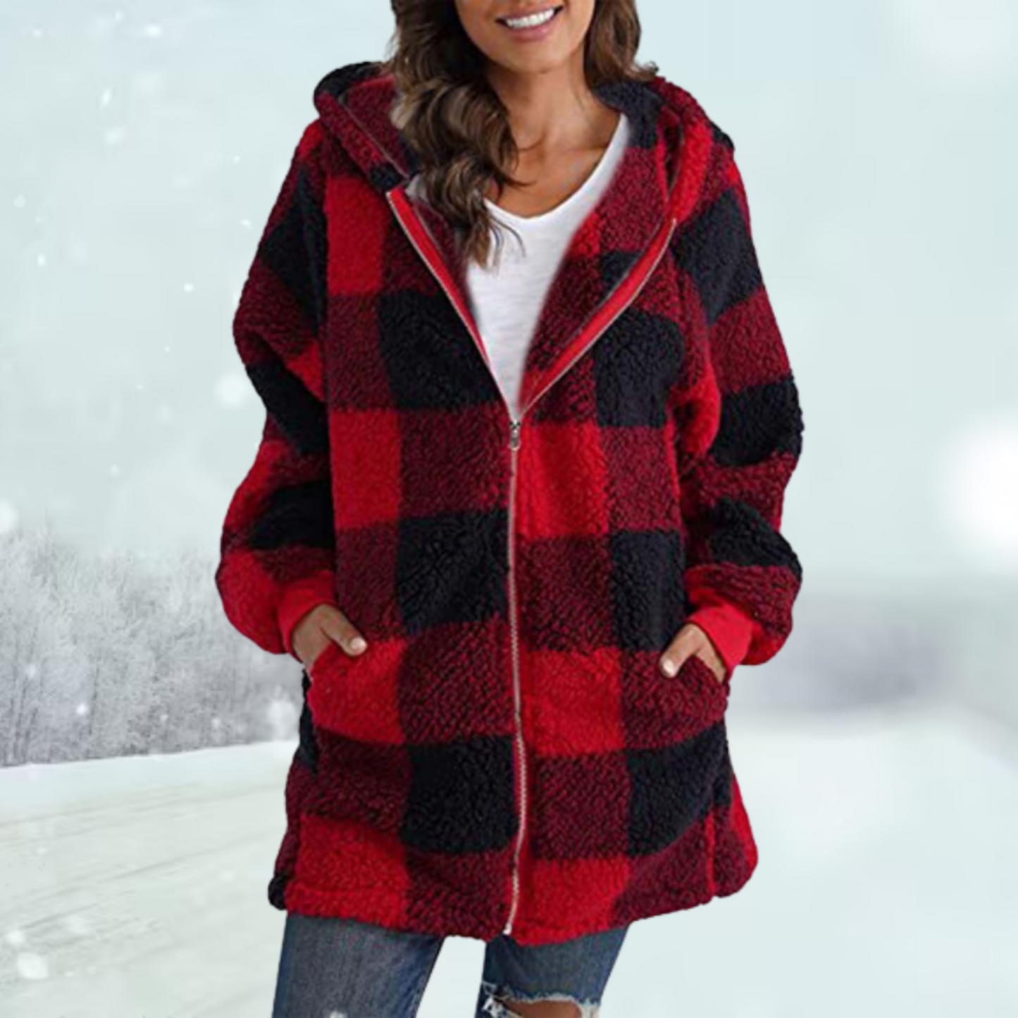 Jodie - Warme Jacke mit Kapuze - Lässig - Komfortabel - Ideal für Herbst/Winter