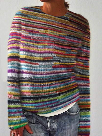 Lässiger gestrickter Baumwolle-Pullover für Damen | Perfekt für den Alltag