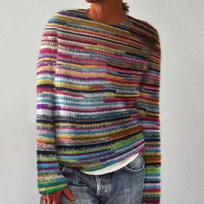 Lässiger gestrickter Baumwolle-Pullover für Damen | Perfekt für den Alltag