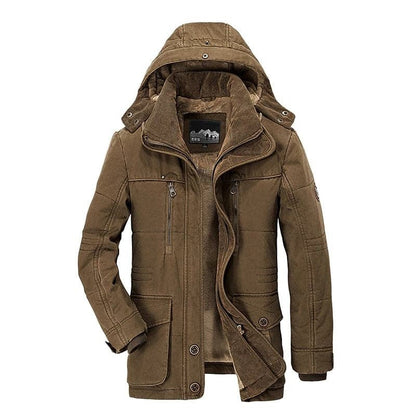 Stilvolle Dicke Winterjacke mit Kapuze für Herren | Ideal für Herbst/Winter