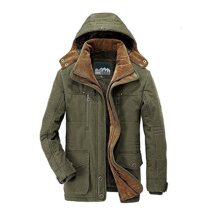 Stilvolle Dicke Winterjacke mit Kapuze für Herren | Ideal für Herbst/Winter