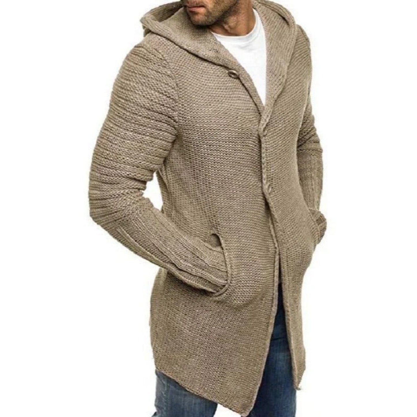 Ulrich - Lange Strickjacke mit Kapuze - Casual - Made for Comfort - Ideal für Herbst/Winter