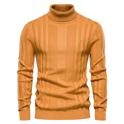 Gemütlicher Slim-Fit-Strickpullover Mit Rollkragen Für Herren | Ideal für Herbst/Winter