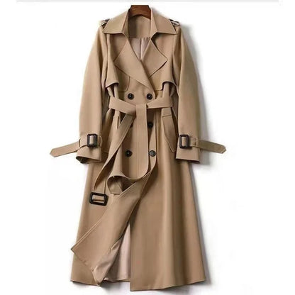 Casual Langer Trenchcoat Mit Gürtel Für Damen | Perfekt für Herbst/Winter