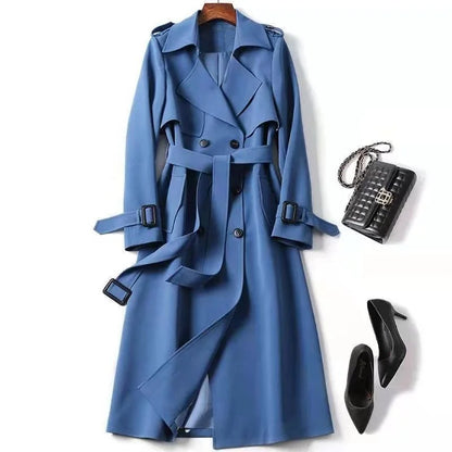 Casual Langer Trenchcoat Mit Gürtel Für Damen | Perfekt für Herbst/Winter