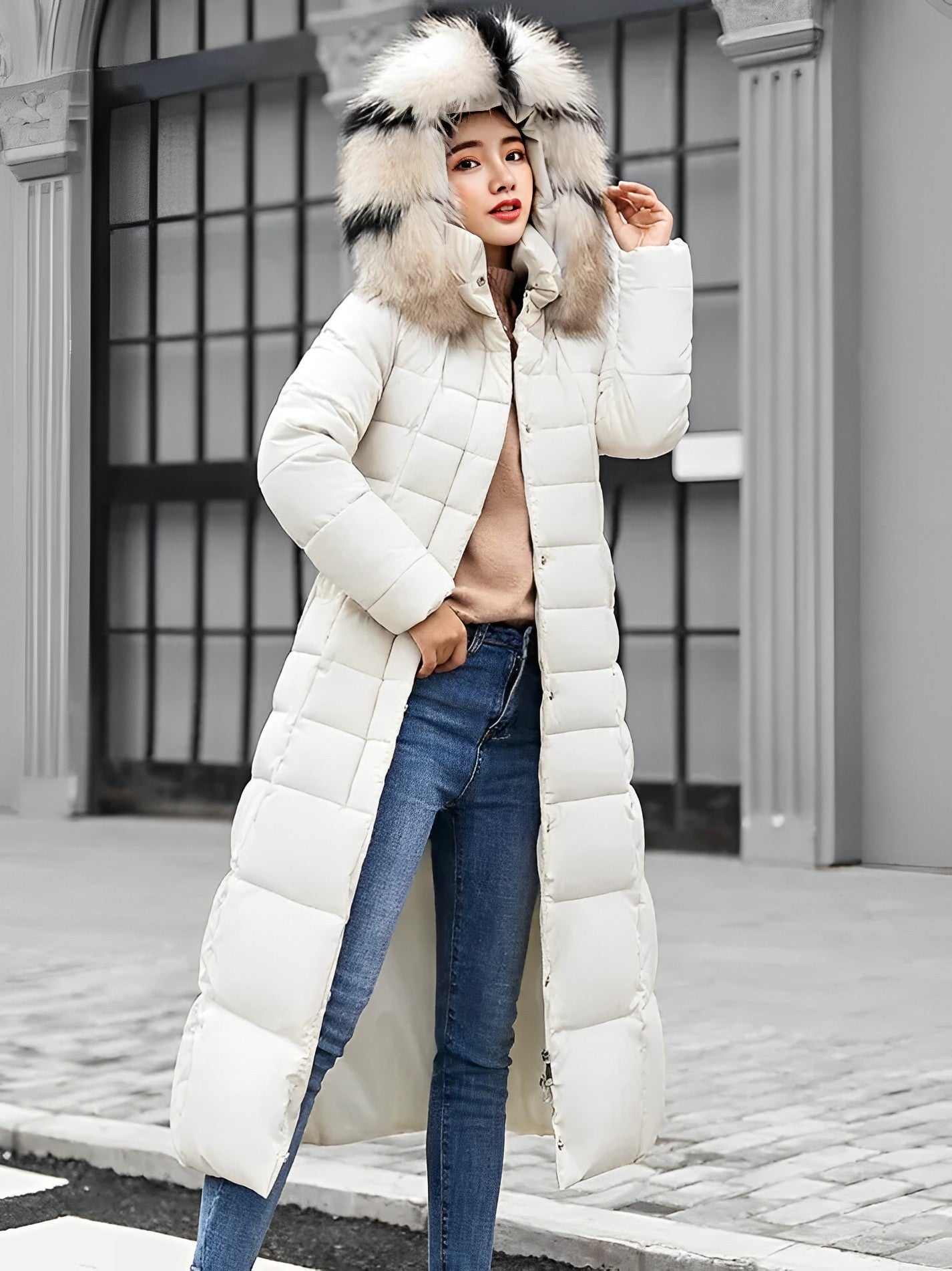 Stylische Parka-Kapuzenjacke für Frauen | Ideal für den Winter